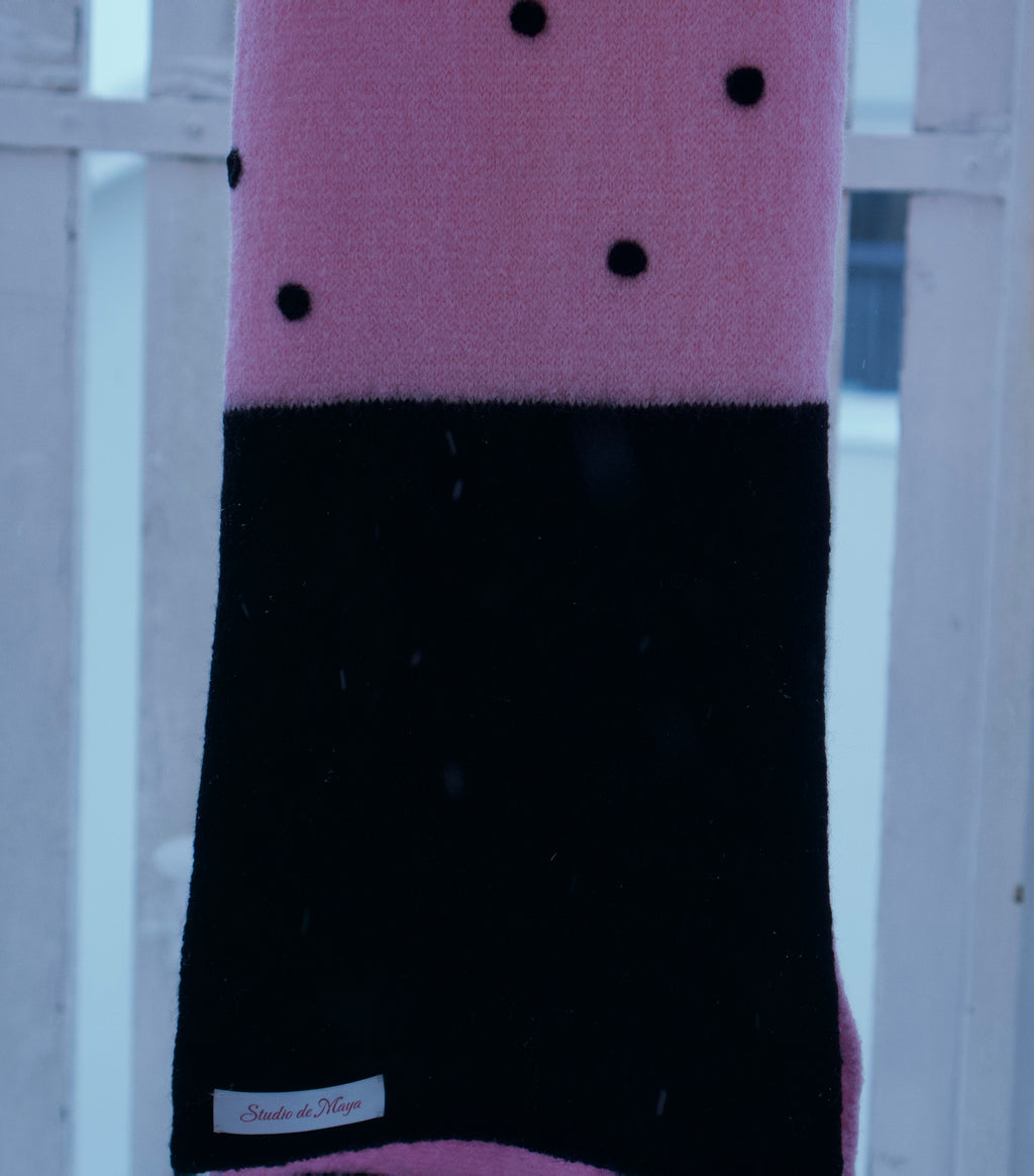 Polka Dot Wool Scarf
