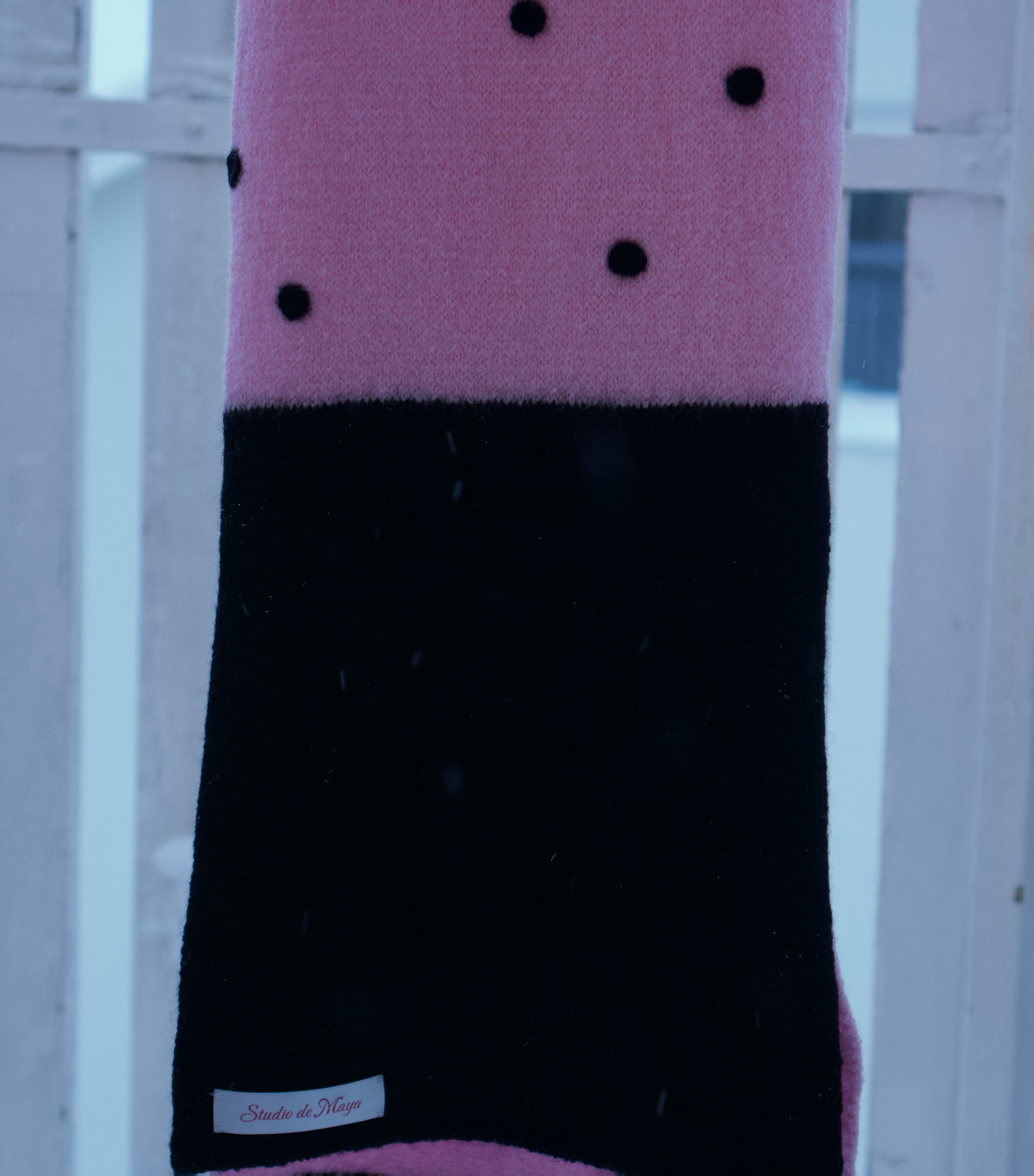 Polka Dot Wool Scarf