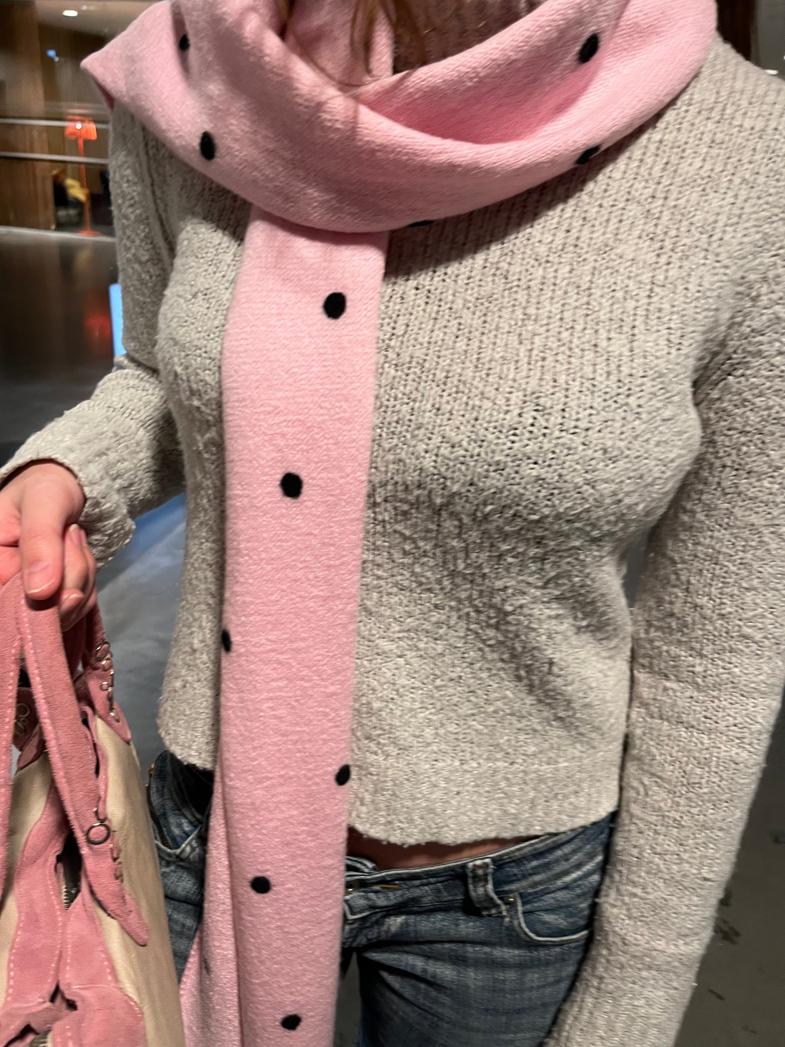 Polka Dot Wool Scarf