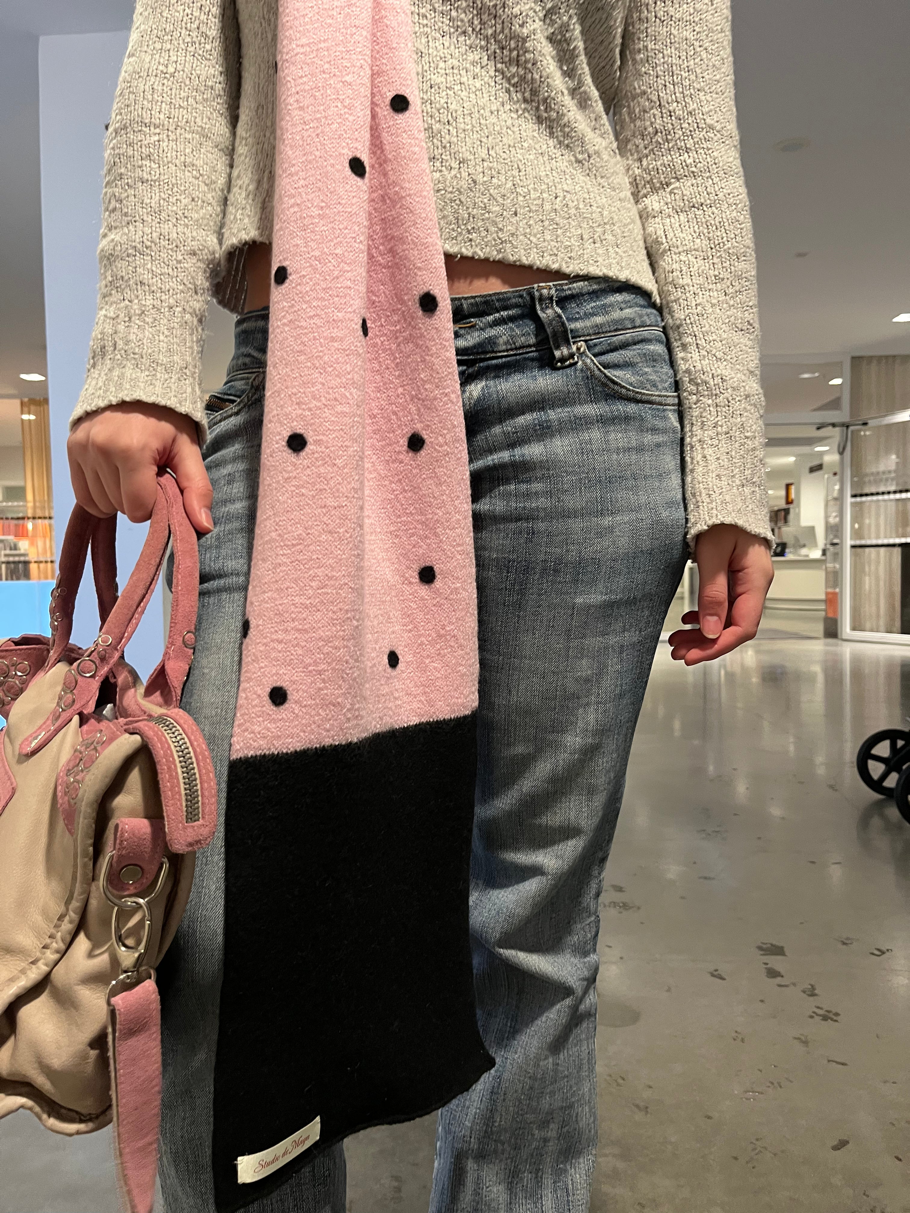 Polka Dot Wool Scarf