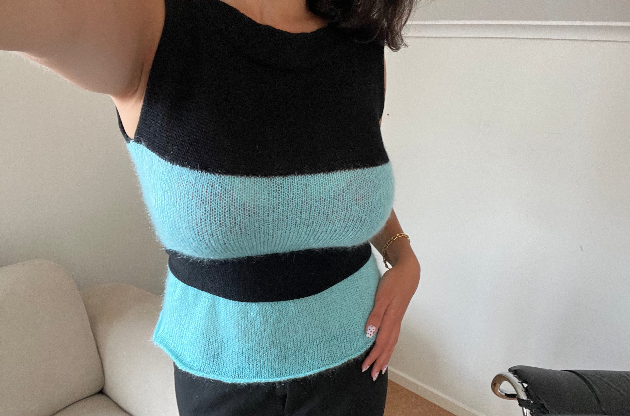 Boho Aquamarine top