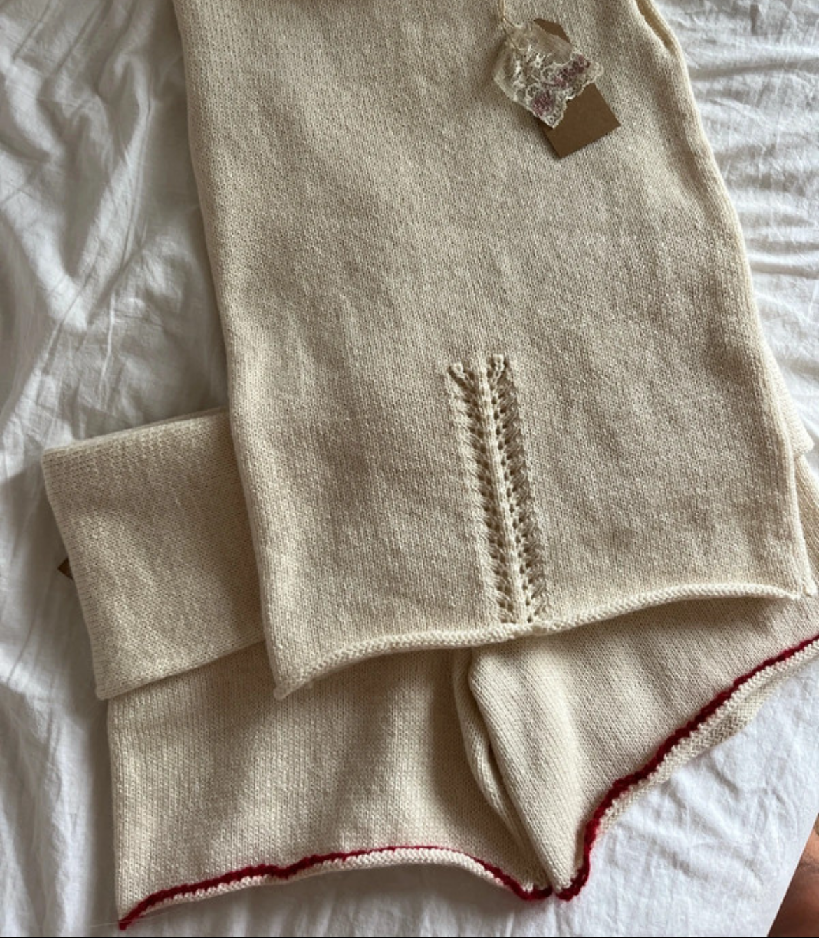 Hand-Knitted Merino Cotton Lounge Shorts